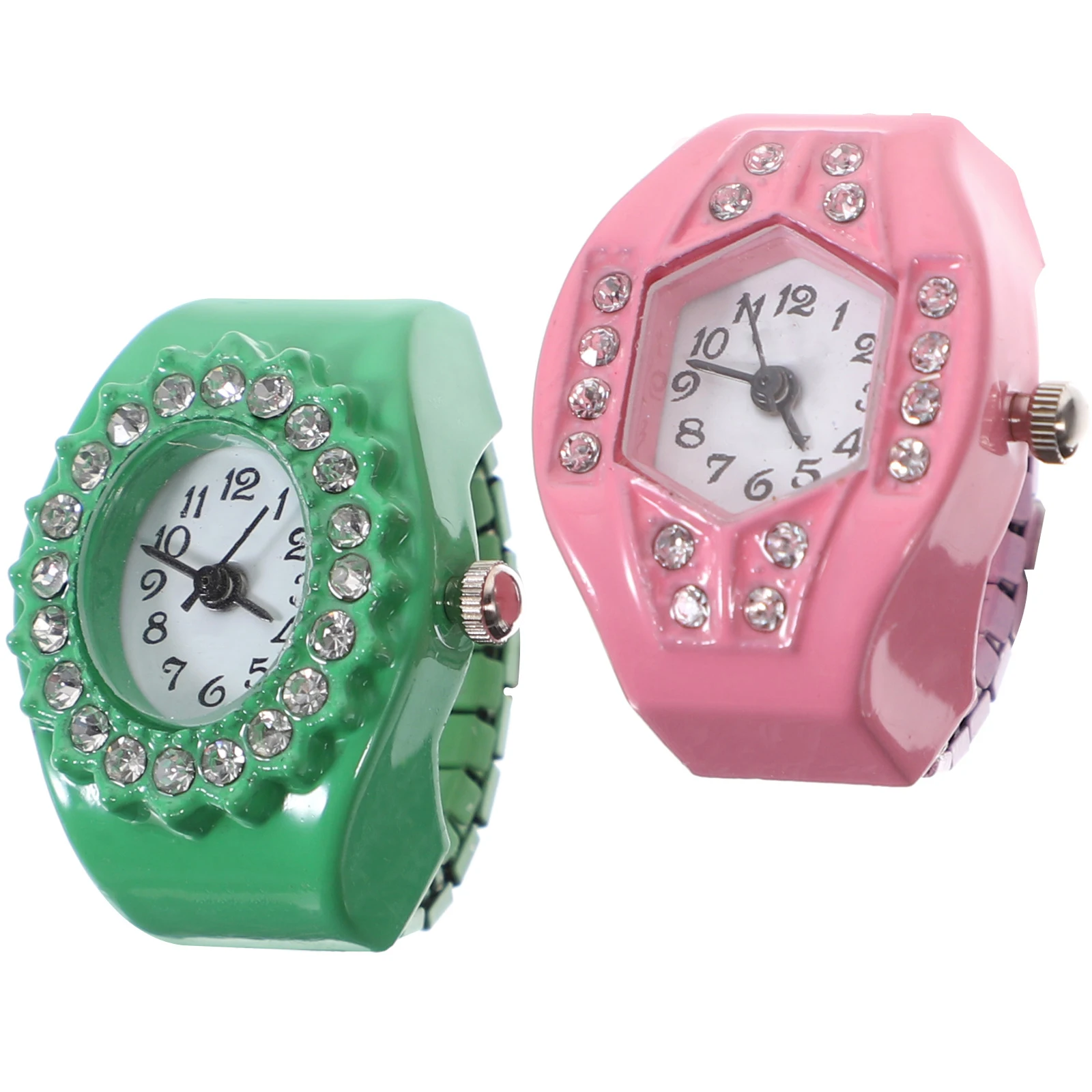 

Cartoon Ring Watch Mini Watches for Crystal Alloy Fashion Finger Quartz Campus