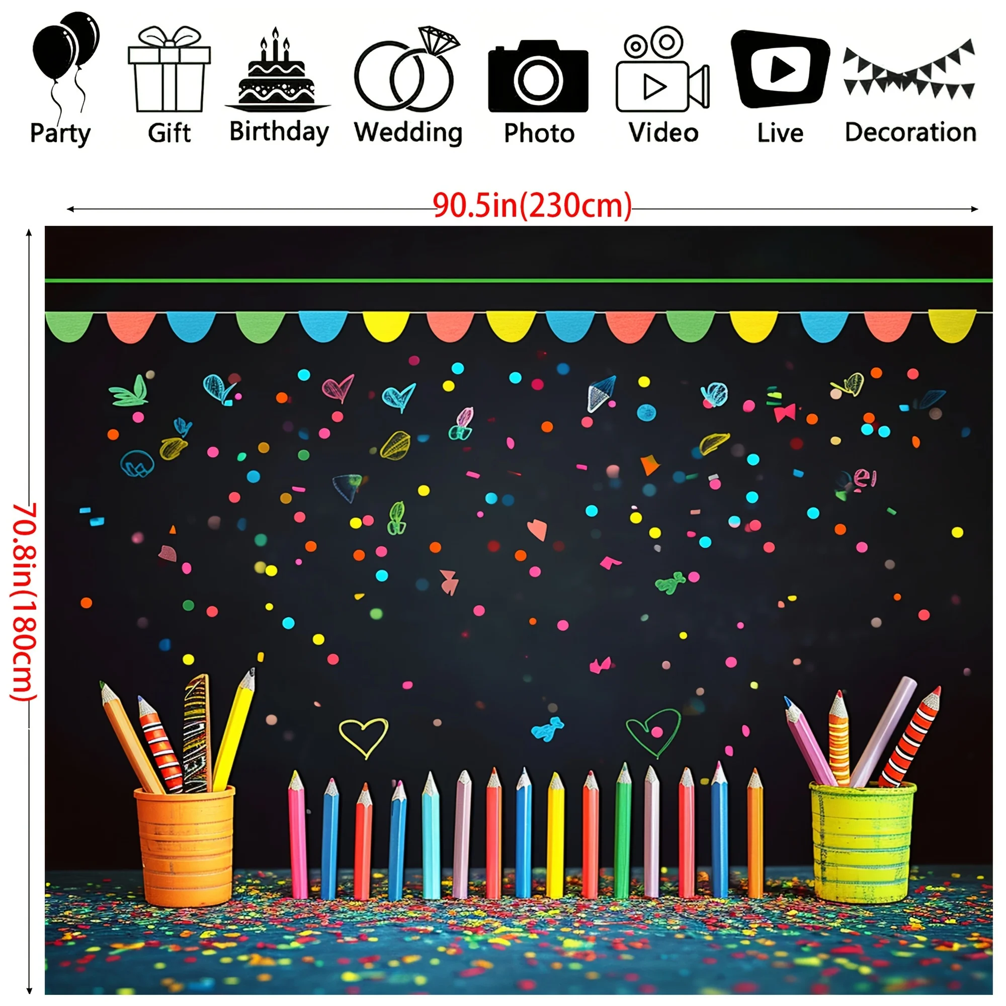 Photography Background Classroom Party Decoration First Day of School Preschool Banner Photo Booth Studio Props