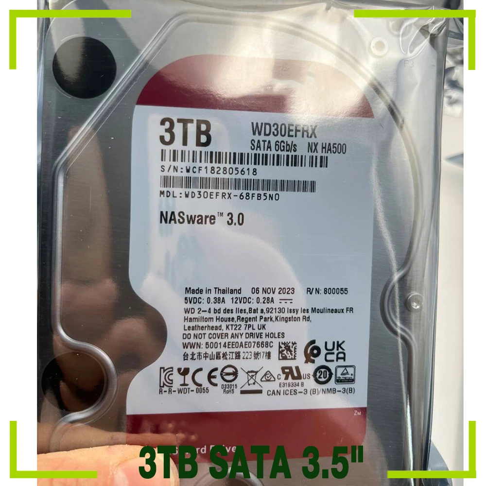 For WD30EFRX 5400RPM 64MB Mechanical Hard Disk NAS Red Disk 3TB SATA 3.5