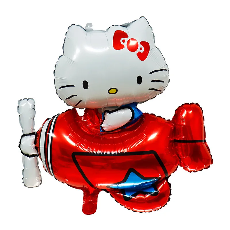 Sanurgente-Ballons Hello Kitty pour enfants, décoration de fête d\'anniversaire, figurine d\'anime Kawaii, fournitures de fête de dessin animé mignon