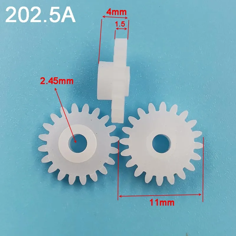 20T 0.5M Spur Gear 11mm 20 Teeth Hole2 /2.5mm Tight Fitting DIY Model Toy Motor Parts Pinion Accessory 10pcs/lot