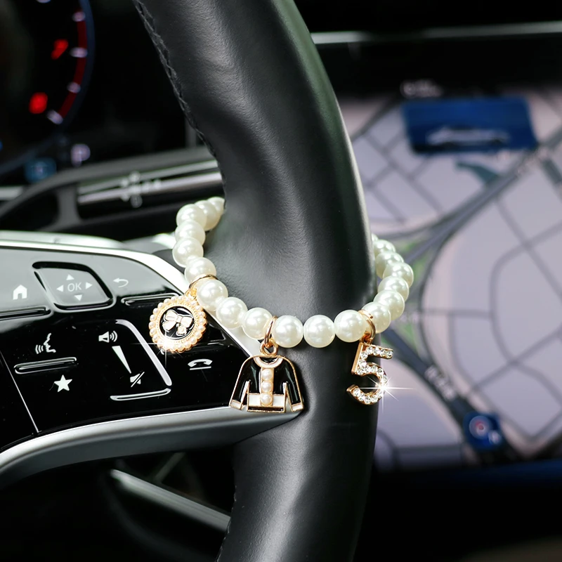 Fashion bead string clothes, car interior steering wheel decoration pendant, creative car hanging decoration pendant for cars