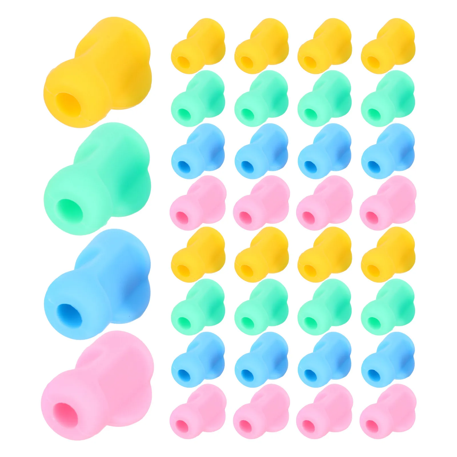 100Pcs Pencil Holder Silicone Writing Grip Assistance Tools Ergonomic Training Pen Holder for Pencil Holding Grip