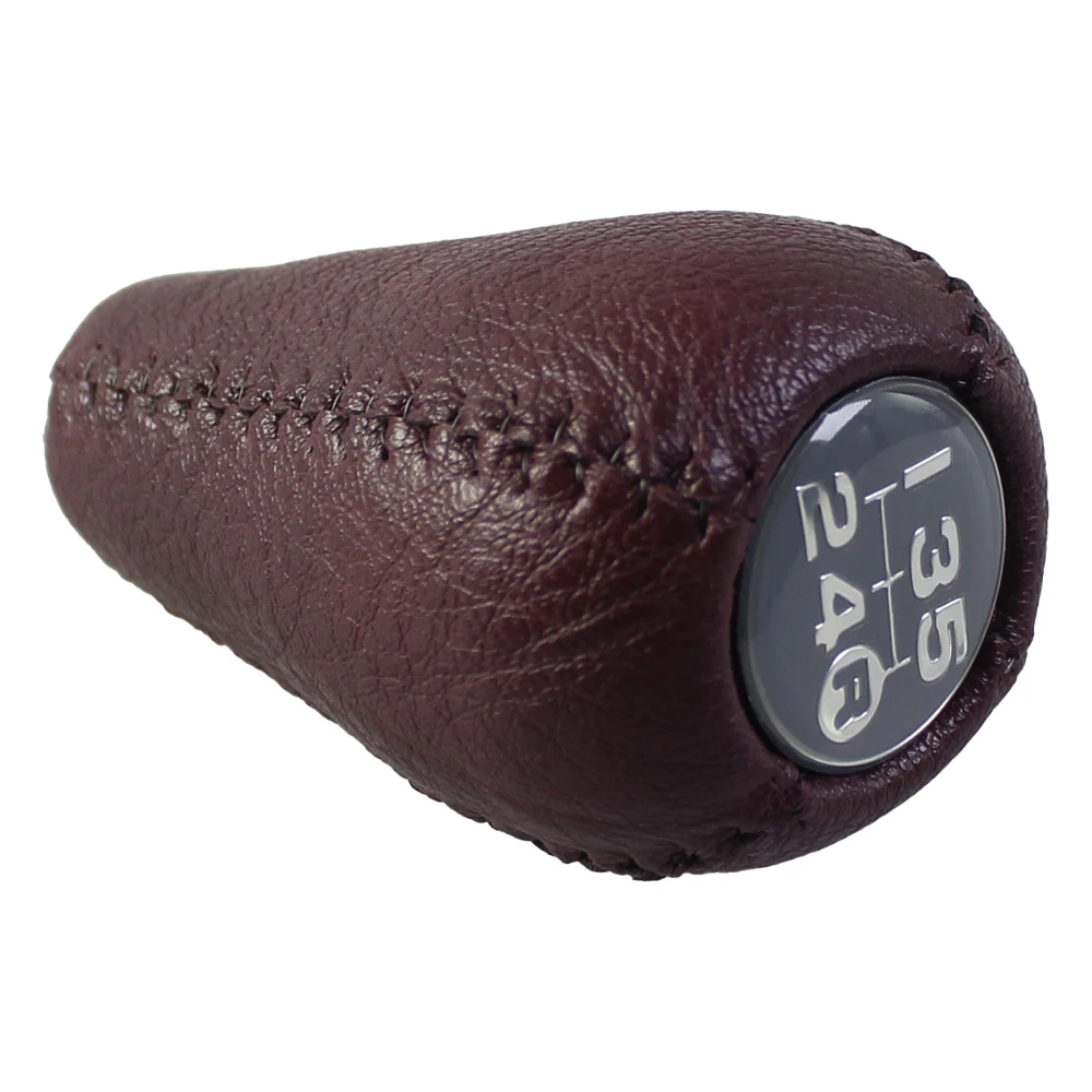5 Speed Manual Transmission Gear Shift Knob Transfer Deep Wine Leather Gear For Shift Knob For Toyota For Cressida 1985-1992