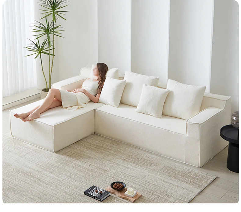 Compact Vacuum-Compressed Sofa, Fabric Upholstered Roll-Up Sofa, Space-Saving Sofa, Easy Assembly Sofa，Lightweight Foldable Sofa