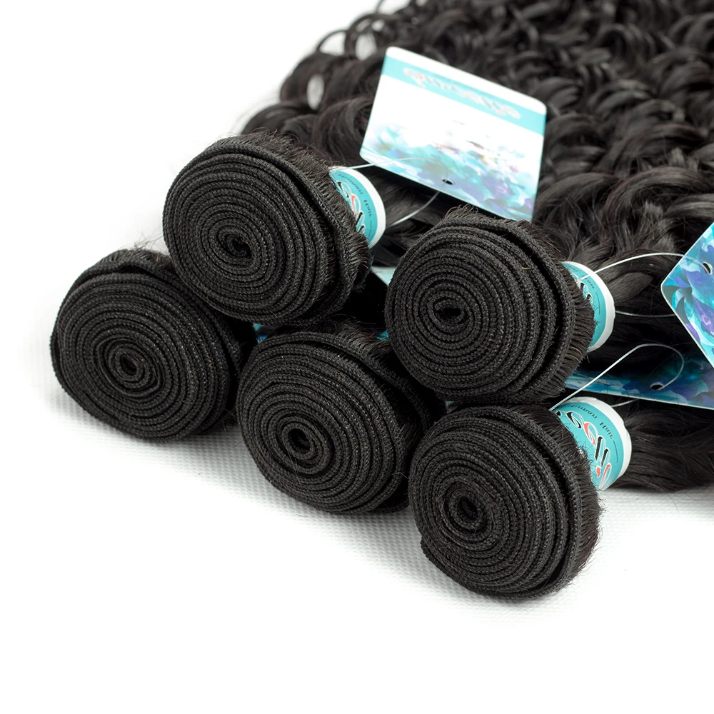 Pacotes brasileiros do cabelo da onda da água para mulheres, cabelo humano natural, extensões do Weave do cabelo do Remy, 10A, 8-32 dentro
