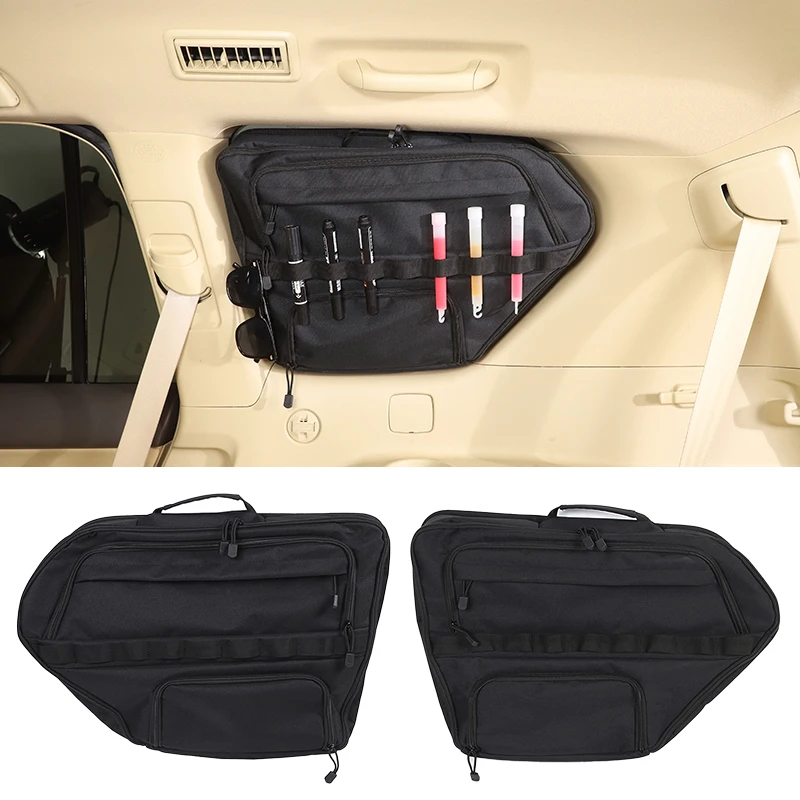 Car Trunk Side Window Storage Bag Large Capacity Multi-Pockets Cargo Bag For Toyota Land Cruiser Prado FJ150 150 2010-2022