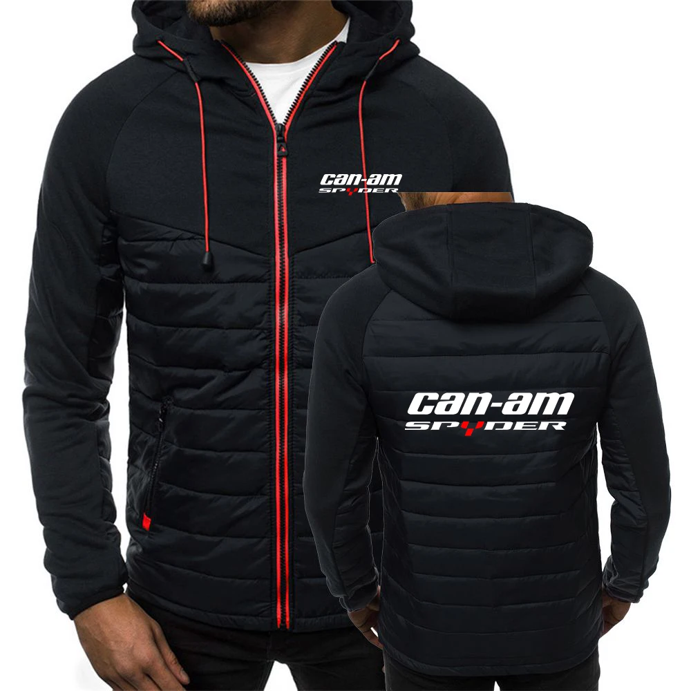 

2023 Can Am Spyder Motorcycles Men Gentle Zipper Coat Winter Down Sports Jacket Print Elegant Casual Trendy Fashion Outwear Tops