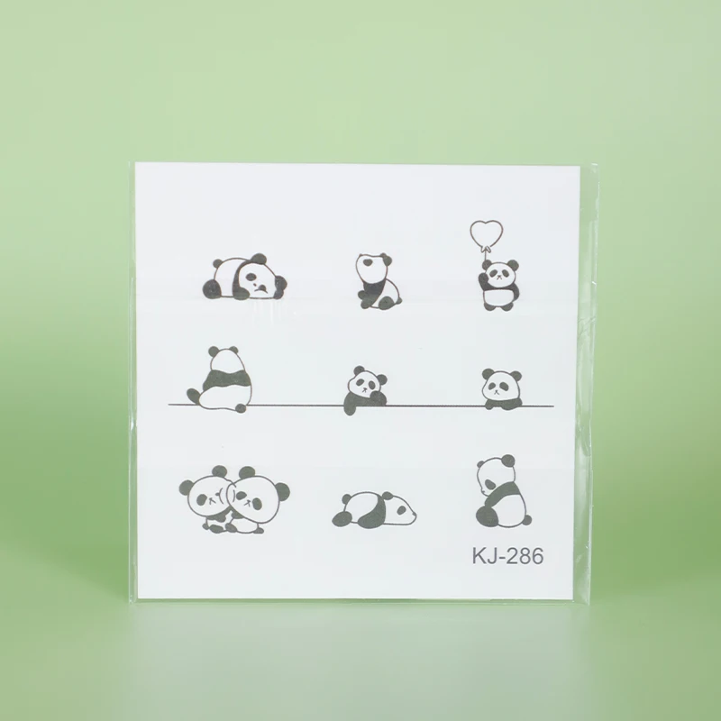 1Pc Cute panda Mini Waterproof Temporary Tattoo Stickers, Long-lasting Waterproof for One to Two Weeks, For Arm, Leg.