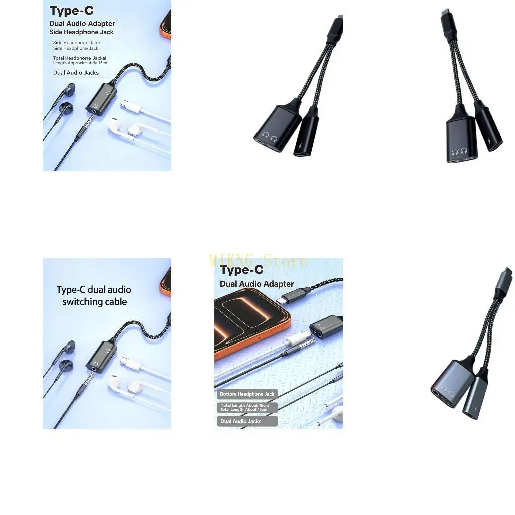 Durability ABS USB C To 3.5mm Connector USB C to 3.5Mm Music Headphone Adapter Best Sale