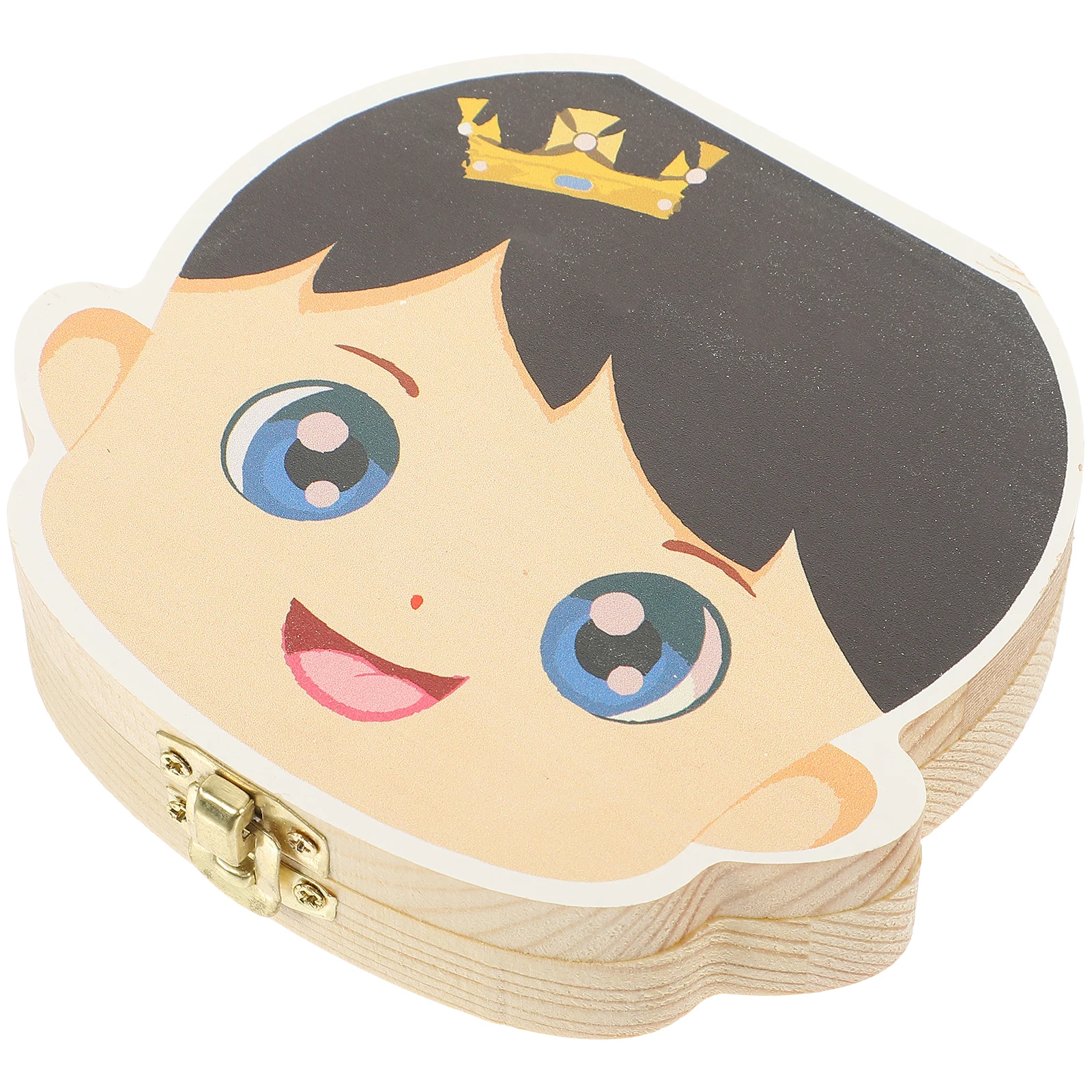 

Baby Teeth Storage Box Wooden Keepsake Case Smooth Surface 6 Rooms Infant Memorial Container Household ganizer Baby Teeth Box