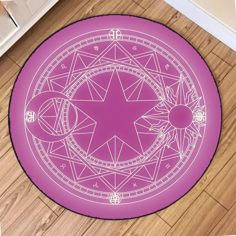 Mystic Magic Circle Carpet Enchanted Ritual Rug Mat for Fantasy Room Home Decoration Living Room Decoration Rugs for Bedroom