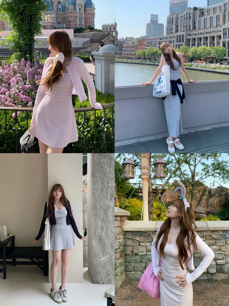 

Утягивающий полосатый ремень Dr, женская весенне-осенняя верхняя одежда, комплект с юбкой, модный повседневный комплект из смеси полиэстера Pure Desire Sle