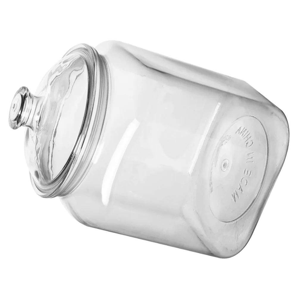 Square Storage Jars Plastic Airtight Grain Containers Food Canisters Dried Fruit Sealed Kitchen BoxesReusable Pet Flour Tea