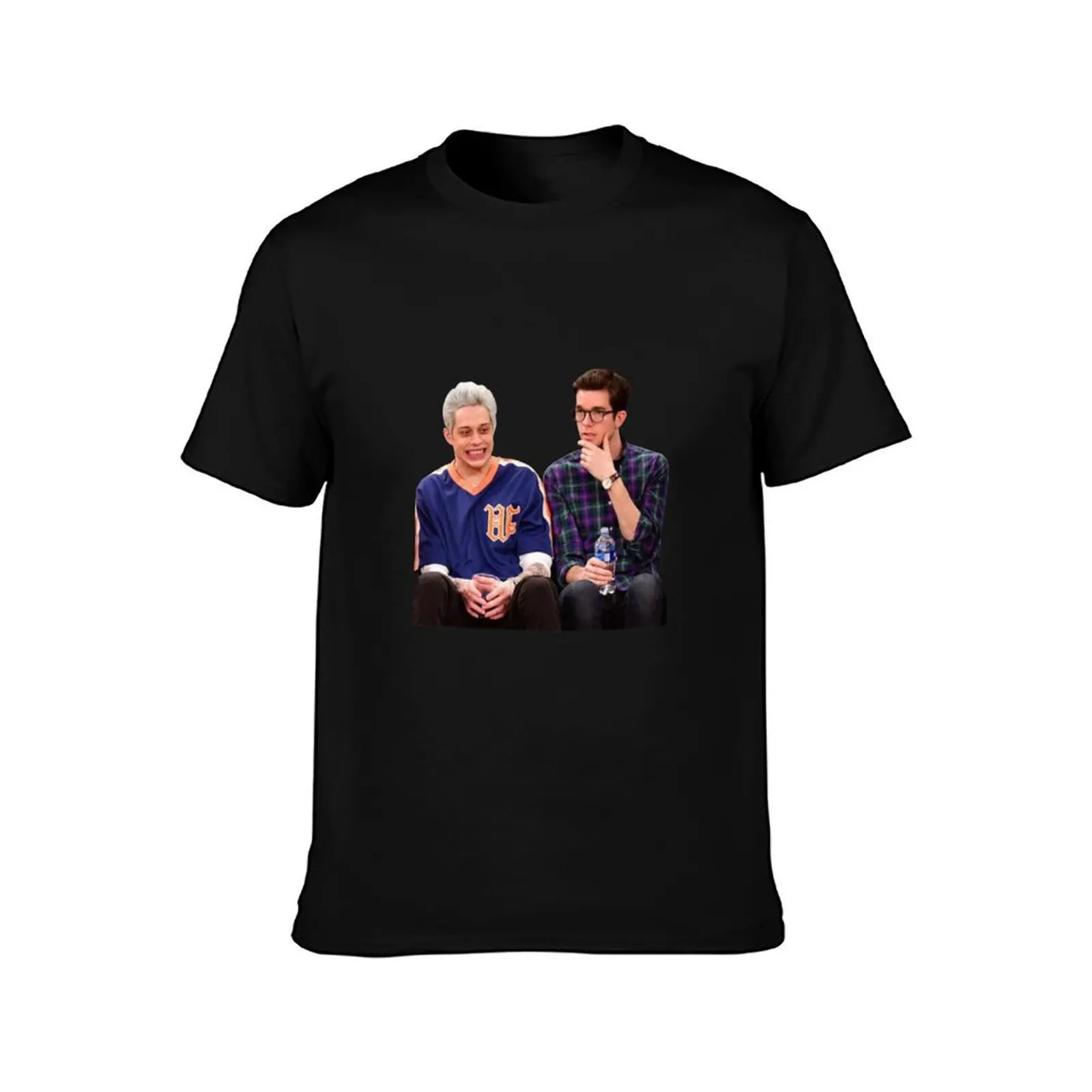 John Mulaney and Pete Davidson Vibing Together T-Shirt Simple Trendy Casual T-Shirt