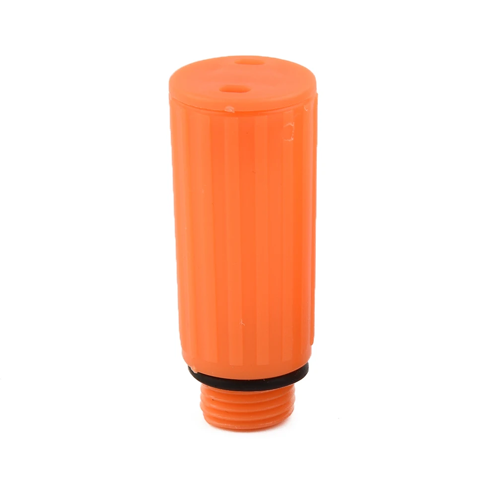 Air Compressor Oil Plug 2.4x0.9 In Breathing Rod Male Threaded Nonskid Handle Plastic Tools Vent Hat Yellow 1 PC
