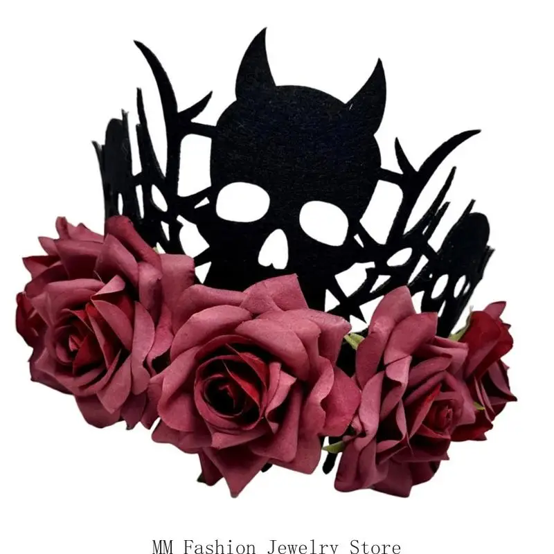 عصابات رأس الهالوين قابلة للتعديل للجنسين من D0UB بتصميم من القماش الناعم للأطفال والبالغين #5