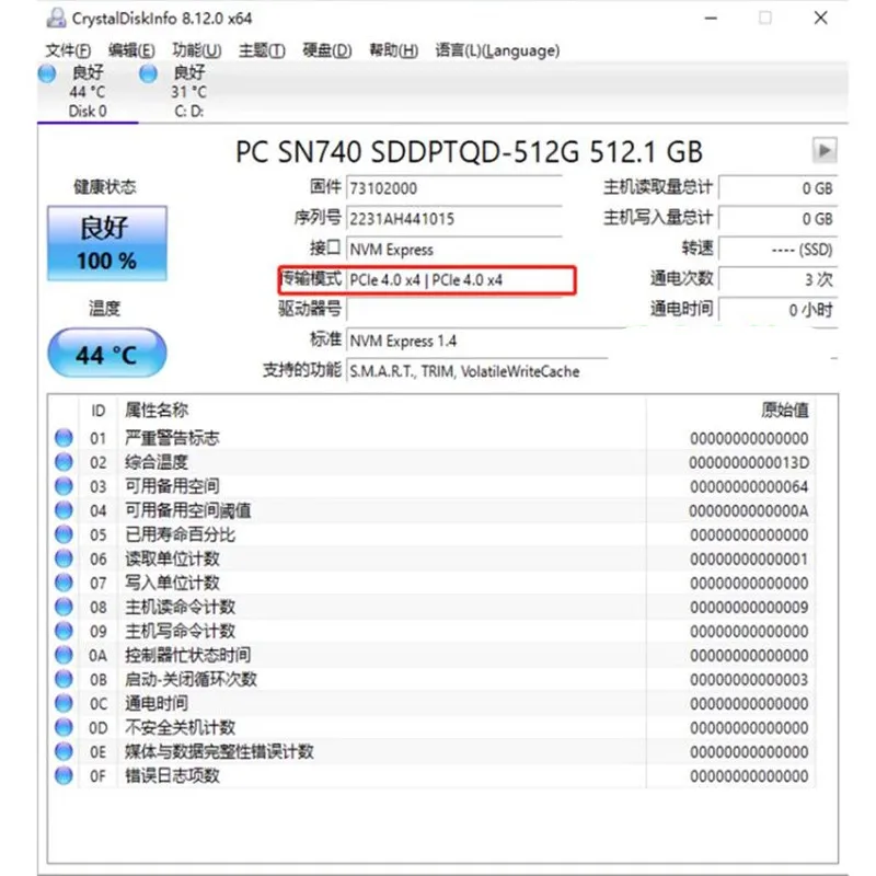 For Western Digital WD SSD SN740 2TB 1TB 512G 256G M.2 2230 2242 Gen4 PCIe 4.0 X4 NVMe Solid State Drive Support camera handheld