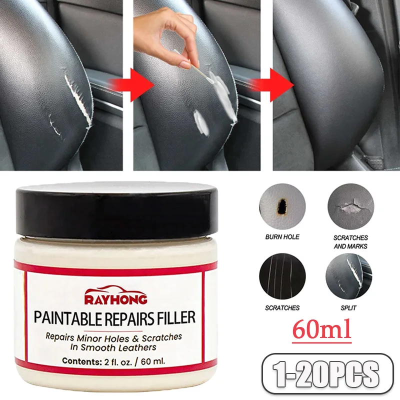 

1-20 шт. ремонтная паста для наполнителя кожи, кожаные слезы, трещины, царапин, ремонтная паста для автомобильных сидений, мебели, наполнитель для ремонта отверстий