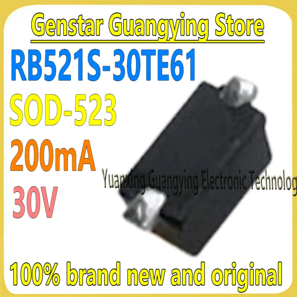 (20 Pieces) RB521S-30 TE61 RB521S-30TE61 Marking: C SOD-523 200mA 30V Schottky Diode 100% Brand New