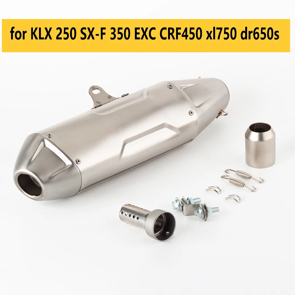 

36-51MM Universal dirt bike exhaust motorcycle muffler motorcorss xl750 crf450r yz250f klr650 dr650s drz400 701 enduro 250 SX-F
