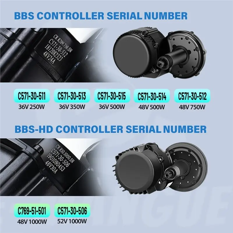LLCS-For Bafang Mid Drive Motor Controller Replacement 48V 750W Accessories