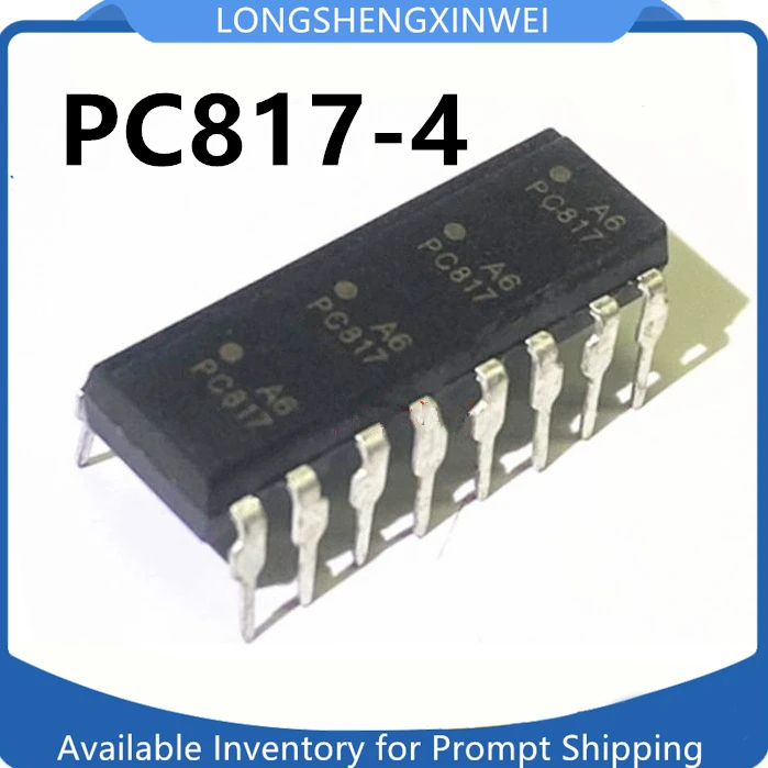 1PCS  PC817 New Optocoupler Isolator PC817-4 Inline DIP16 in Stock