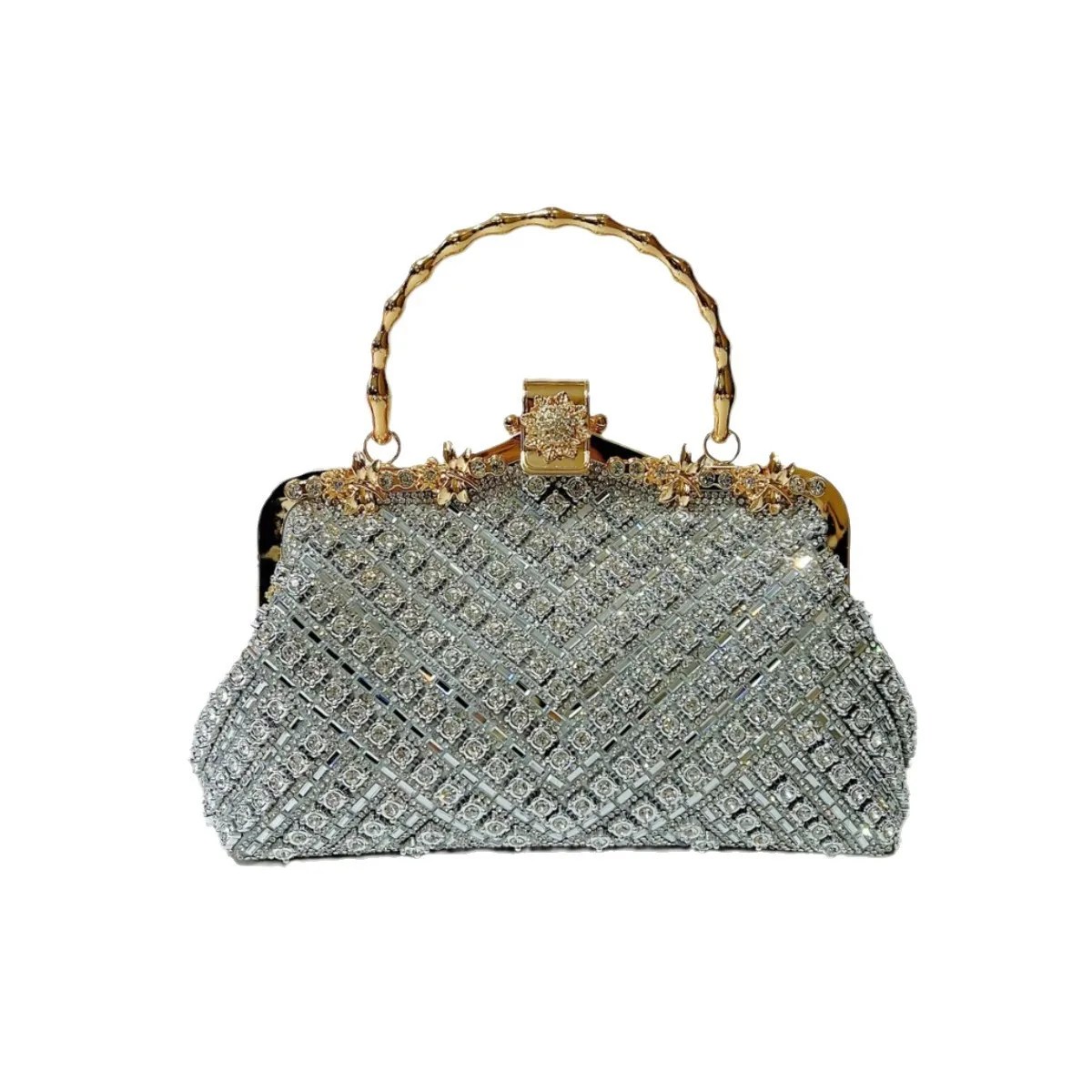 

High End Rhinestone Evening Bag Diamond Encrusted Handbag Evening Gown Cheongsam Accessory Shoulder Crossbody Clutch