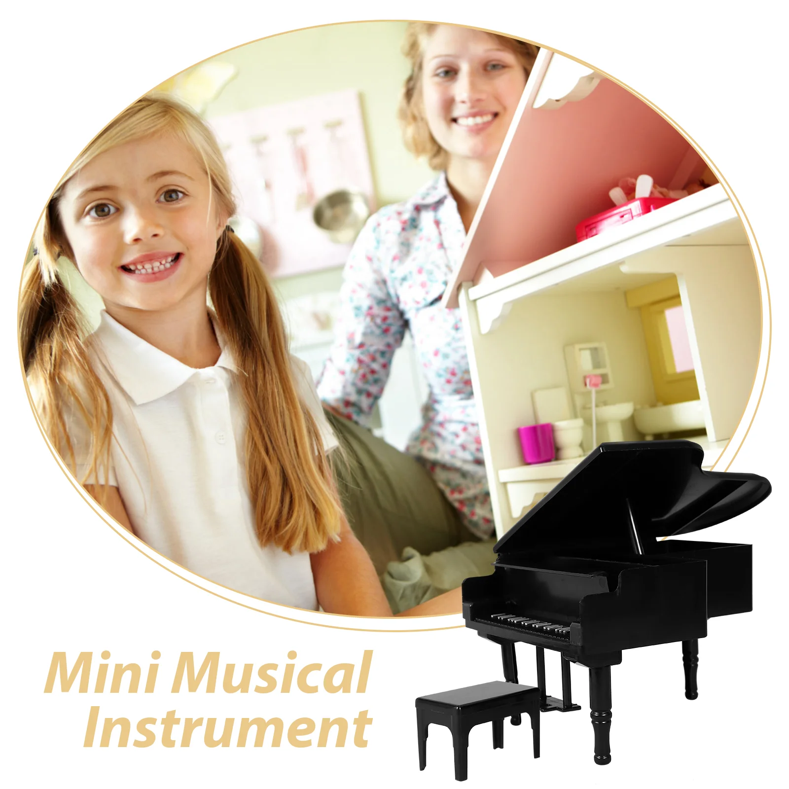 Living Room Accessories Dollhouse Piano Instruments Mini Furniture and Decoration