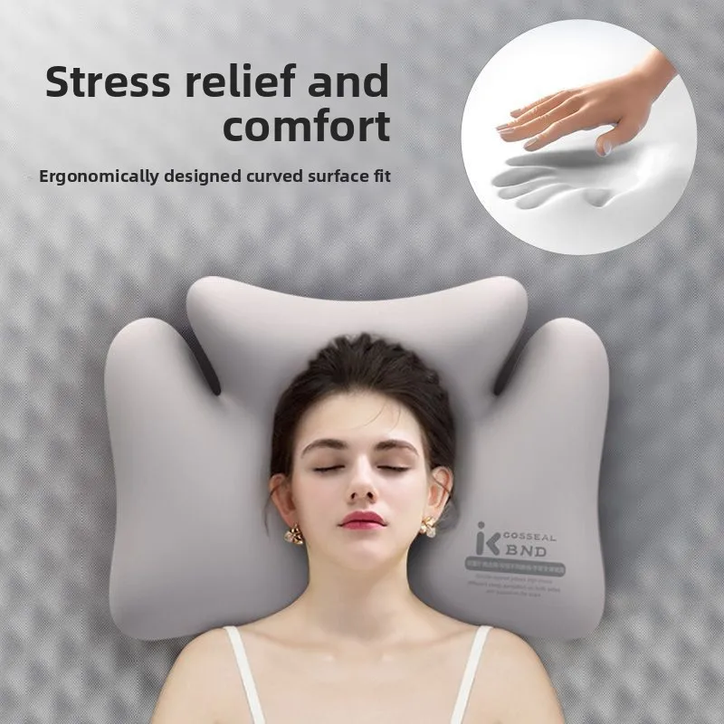 Ergonomisches Zonen-Memory-Schaum-Nackenkissen, Konturkissen mit Null-Druck-Effekt, zur Ausrichtung der Wirbelsäule, orthopädisches Bettkissen für Seitenschläfer
