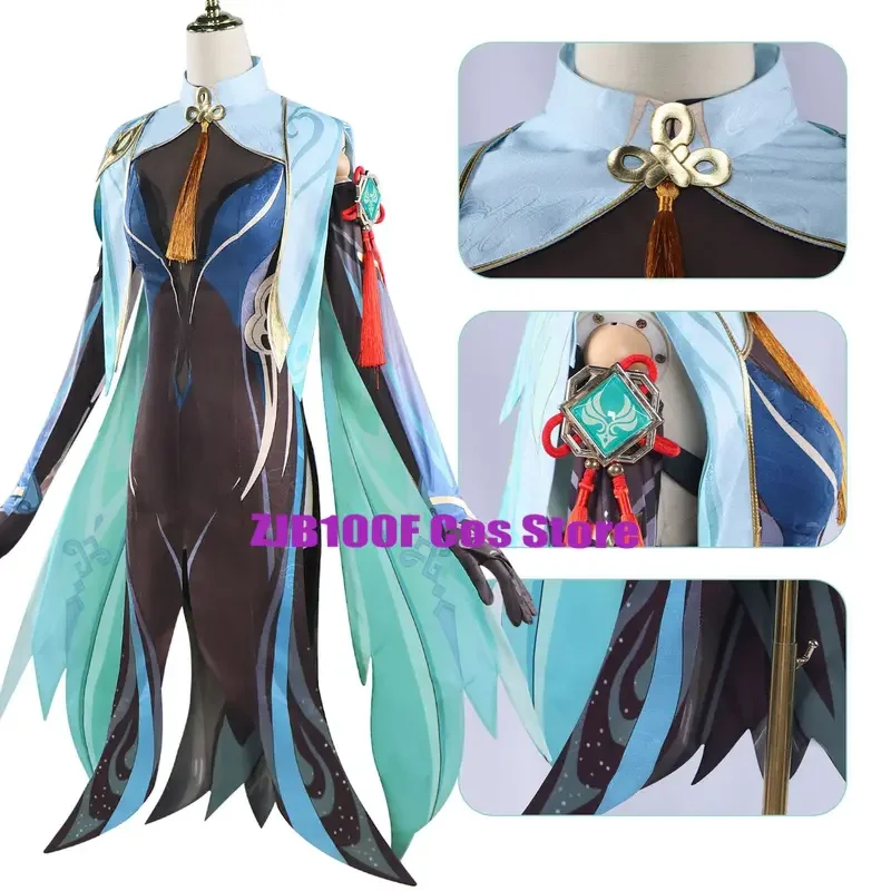 Xianyun cosplay game impact costume cloud retainer cosplay women dress wig set party uniform for woman Xian Yun outfits