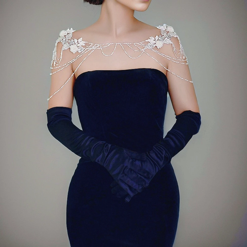 تخصيص اليدوية شال الزفاف انفصال الكتف سلسلة الديكور حفل زفاف ملابس الزفاف بوليرو اكسسوارات الزفاف