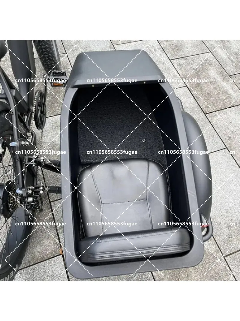 Retro Electric Bicycle with Sidecar, 750W Vintage Style Bike, Unique Sidecar Design