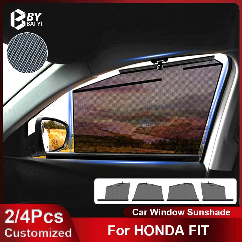 

For HONDA FIT 2001-2020 Car Lifting Window Sunshade Automatic Lifting Sun Shade Customizable Car Front Rear Windshield Protect