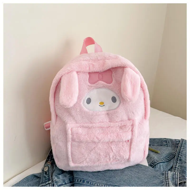 Ransel Boneka My Melody Kartun Baru Sanrio Anime Hello Kitty Cinnamoroll Kapasitas Besar Tas Boneka Lucu Hadiah untuk Siswi