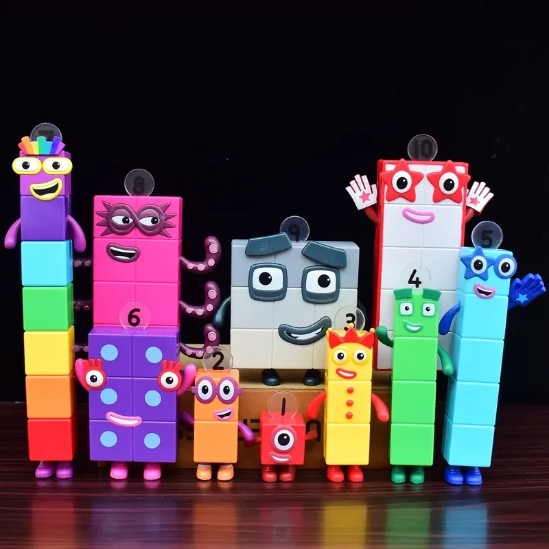 Juego de Figuras de Acción de Números, Nuevas y en Oferta, del 1 al 10, Juego Completo, Apilables, Juguete de Aprendizaje de Matemáticas, Bloques de Construcción, Herramienta Educativa, Regalo
