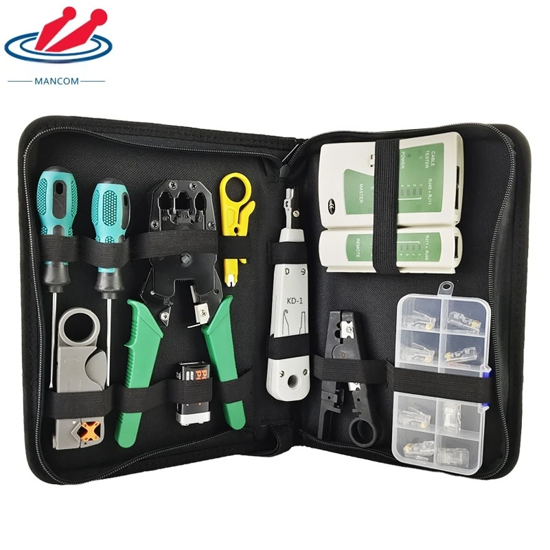 

Network tool kit for making Ethernet cables, crystal head crimping tool, 315 three purpose pliers, RJ45 fiber optic equipment