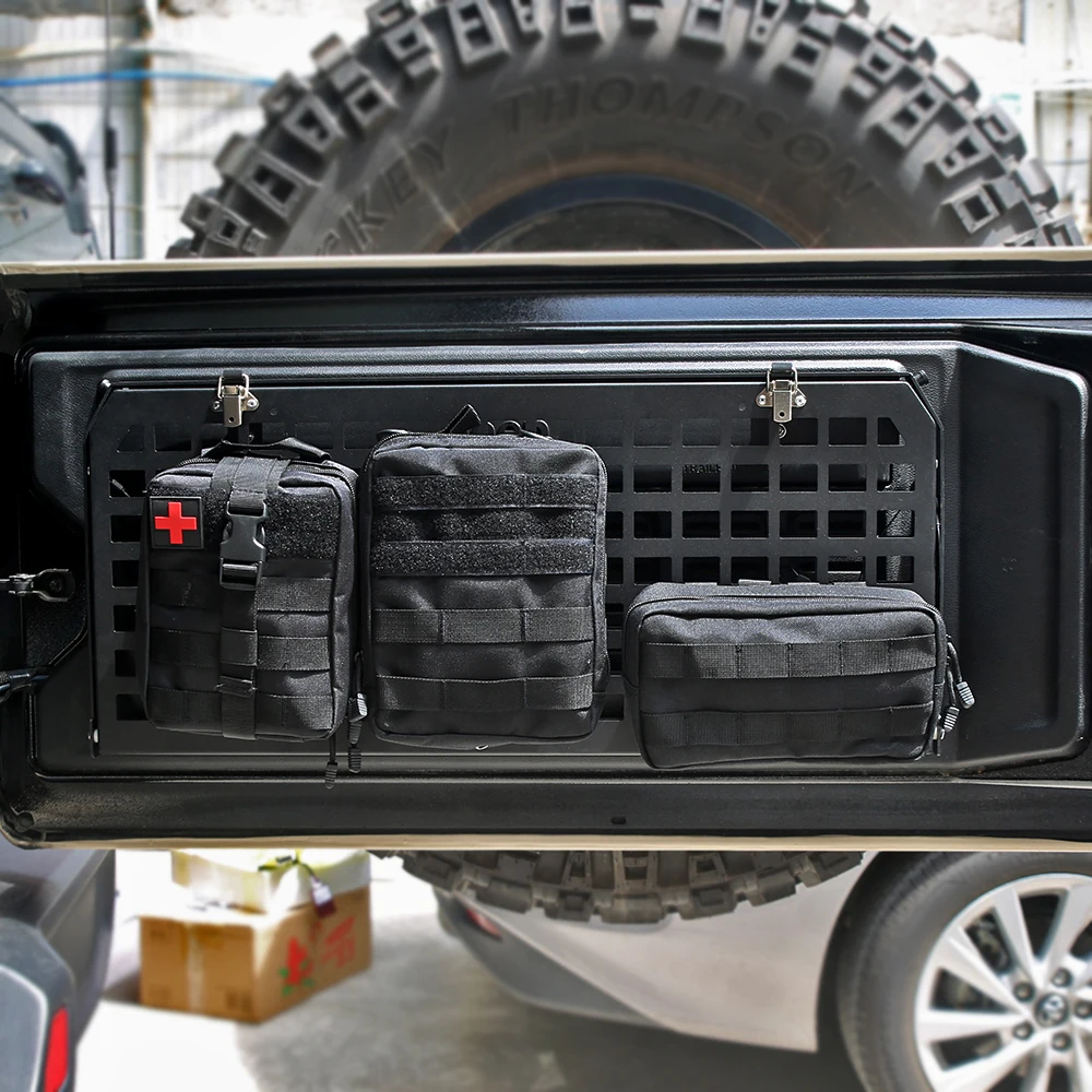 SXMA JL1318 Tailgate Shelf Table Rear Door Foldable Cargo Storage Rack Carrier Bracket Luggage Shelf For Jeep For Wrangler JK JL