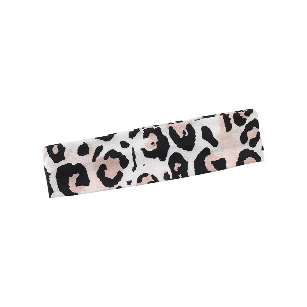 Leopard Print Yoga Headband Sweat-absorbent Elastic Makeup Headband Hair Accessories Breathable Women's Hairband Daily Use