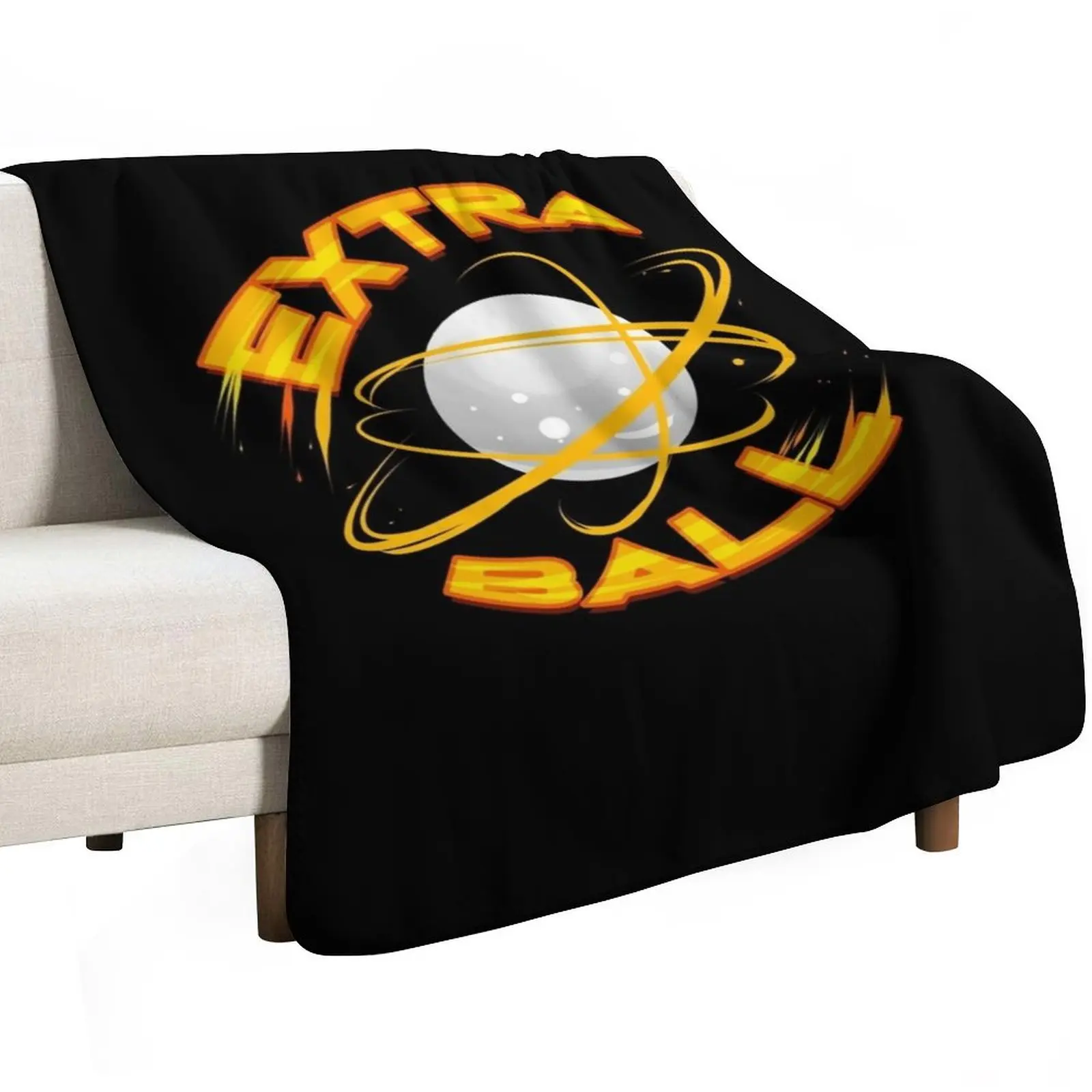 Pinball Machine Funny Retro Extra Ball Arcade Gift Throw Blanket Warm Camping Sofa Throw Bed covers Shaggy Blankets