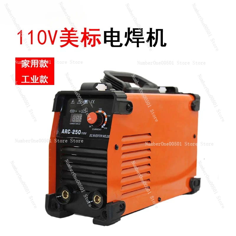 110V Electric Welding Machine High-Power Industrial Household Small Advertising Signboard Iron Frame Inverter DC Welding Machine