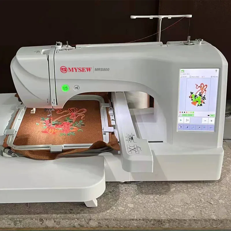 MRS800 Fast delivery Computerized automatic mini household computerized sewing embroidery machine