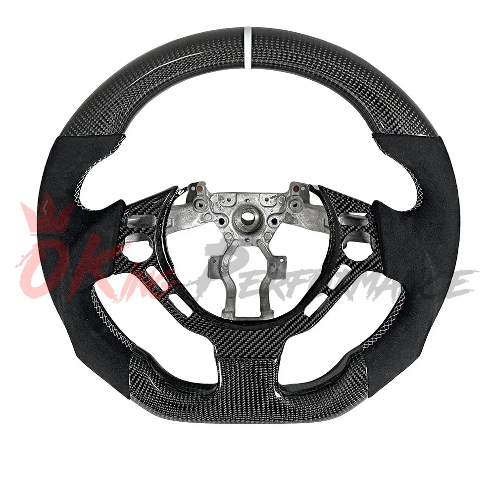 Customize Carbon Fiber Alcantara Steering Wheel With Center Trim Cover For Nissan GTR