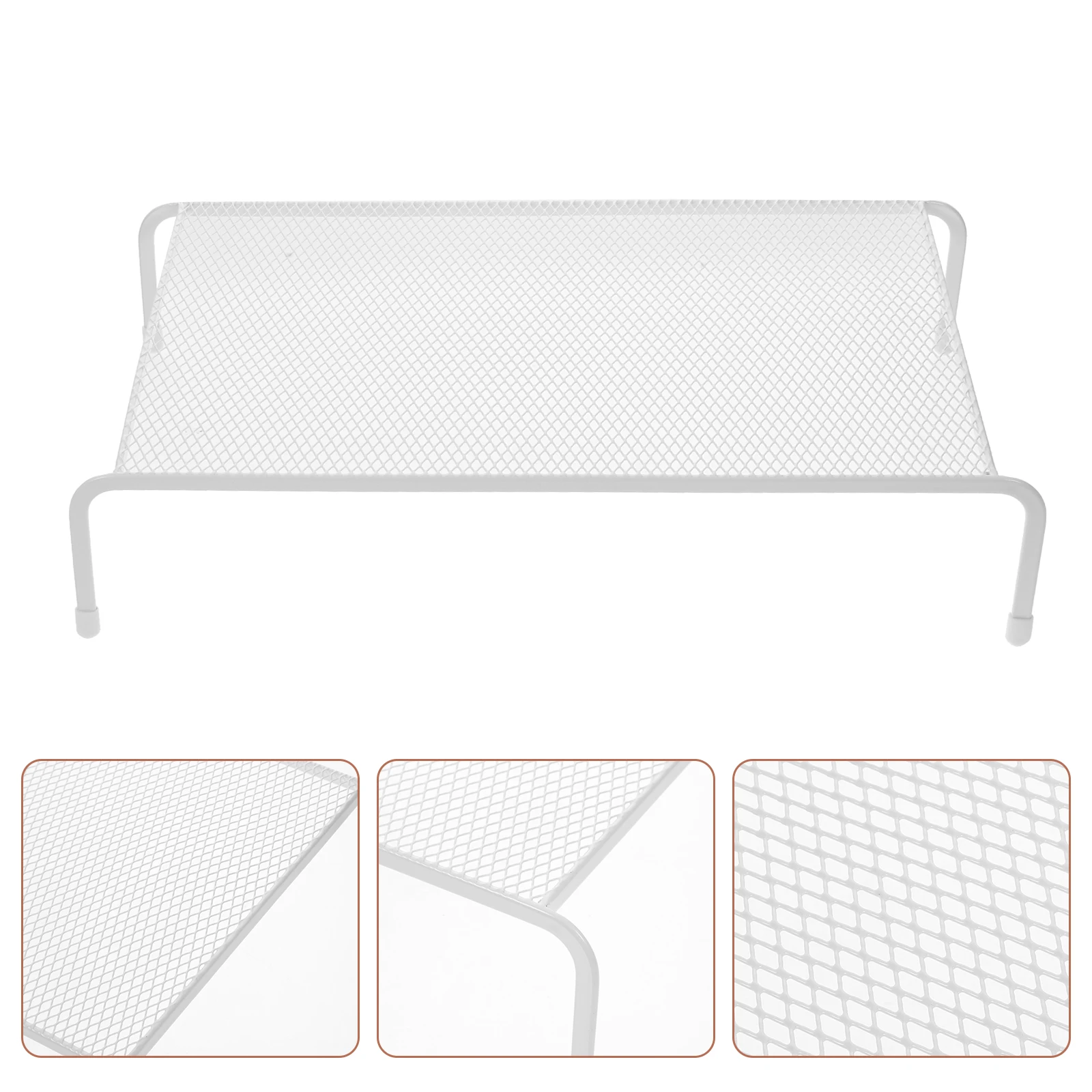 

Adjustable Increased Monitor Bay No-punch Desktop Computer Shelf Folding White Handheld Storage Risers