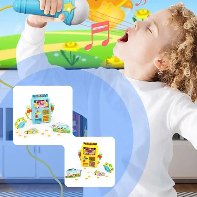 Leitor música elétrico educacional para crianças, desenvolvimento cognitivo auditivo, máquina karaokê, brinquedo canto