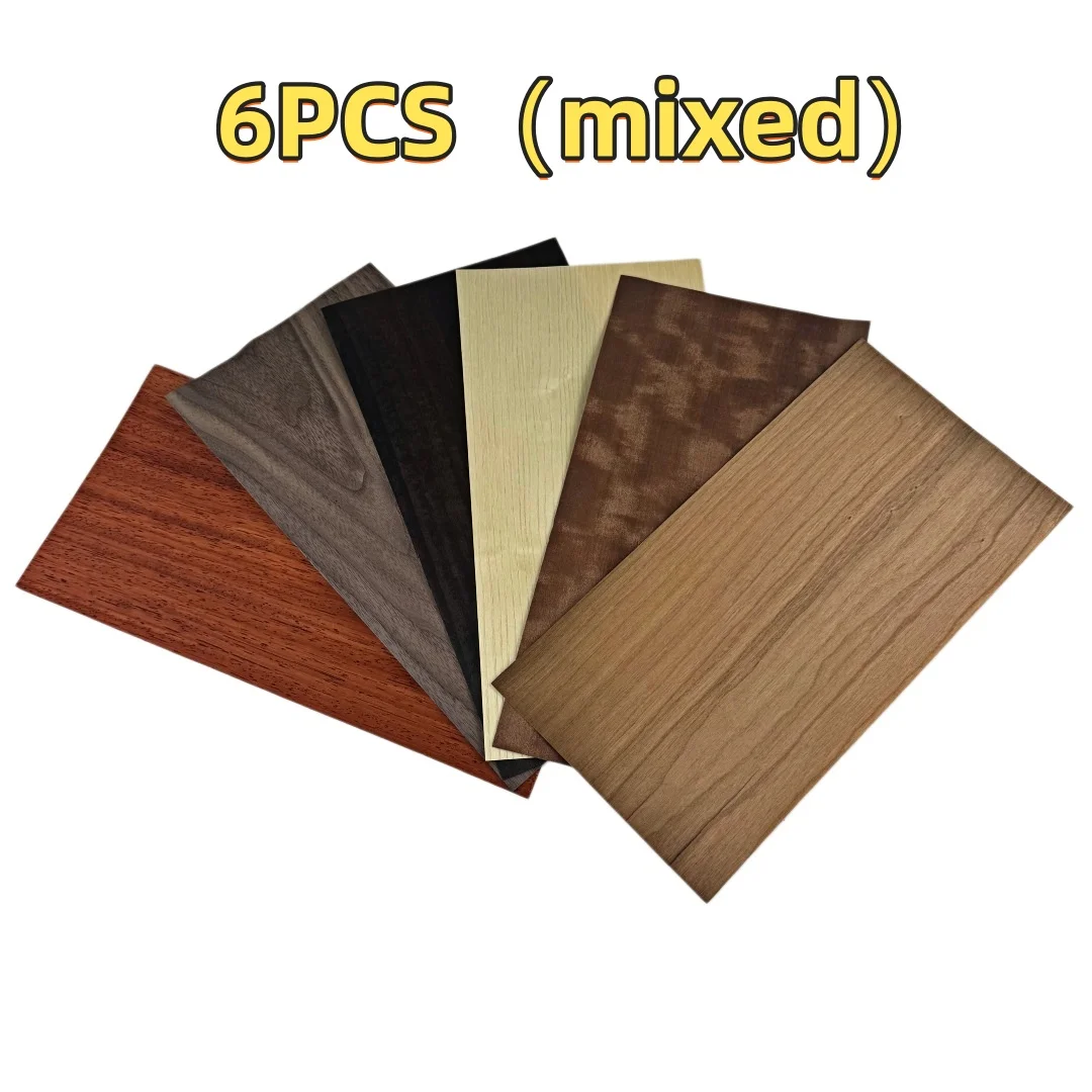 

Assorted Wood Veneer Pack 0.5mm Thin Sheets 300x150mm for Marquetry Inlay Woodworking DIY