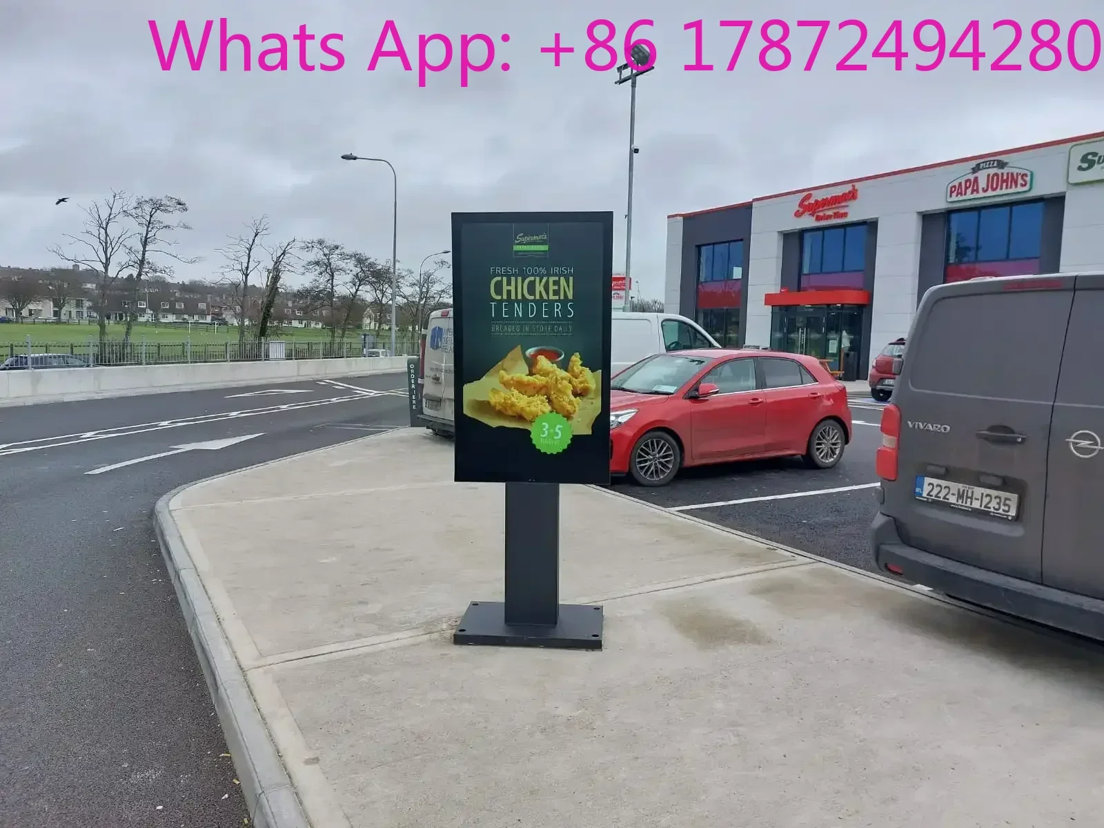 Digital Drive Thru System, Outdoor Display Menu Screen LCD Digital Signage for Restaurant