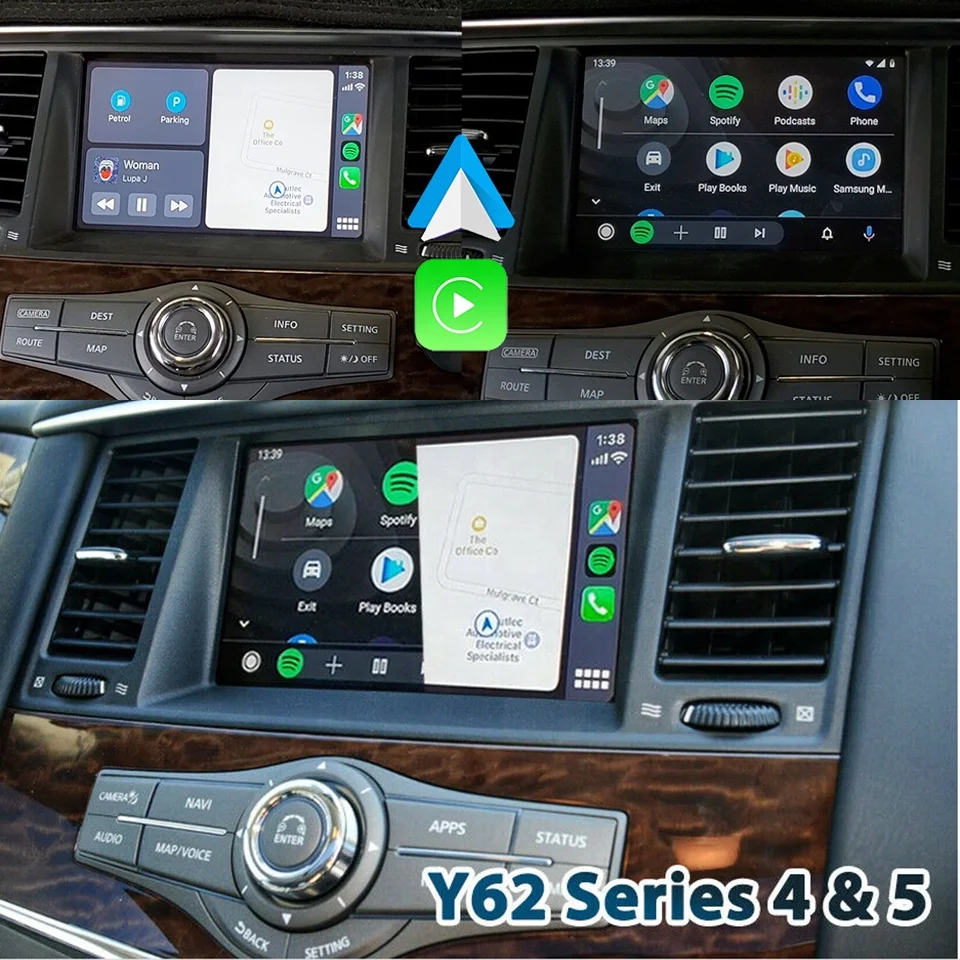 AZTON Wireless ap.ple CarPlay Android Auto Interface for 2011-2013 Infiniti QX56 JX35 FX35 FX37 FX50 EX35 M25 M37 M56 G25 G37