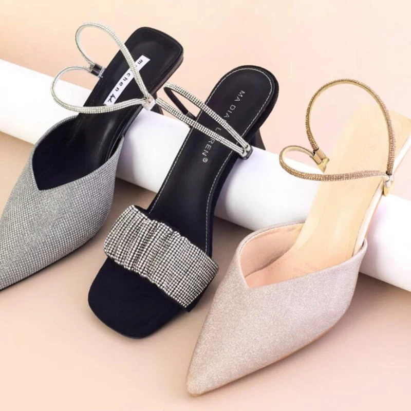 〔CC〕|2Pcs No Installation Rhinestone Strap to Prevent Shoes from Slipping,Anti-Slip Heel Grips Adjustable Heel Leash Lock〔88〕 view 3