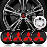 4pcs 56mm sticker/60mm Hubcaps+sticker be suitable for Mitsubishi ASX Lancer Pajero Outlander L200 EVO Lancer EX Car Accessories
